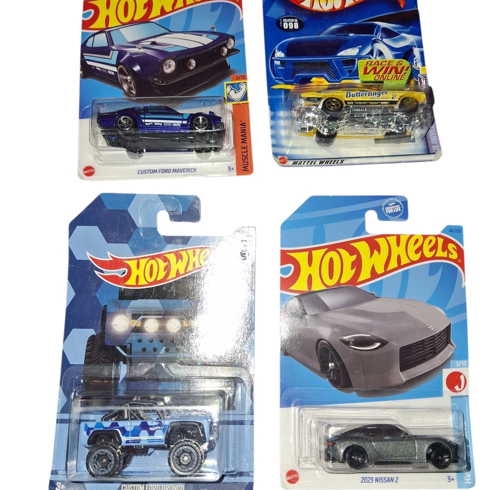 Die-Cast Car Set - Blue, Black, Silver